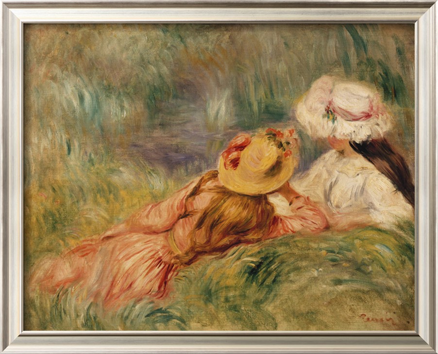 Young Girls by the Water C1893 - Pierre-Auguste Renoir painting on canvas